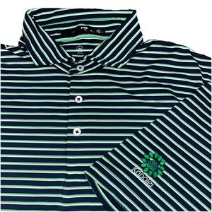 Polo RLX Performance Wicking Kapolei Arm Patch Men's Large‎ Golf Polo Striped